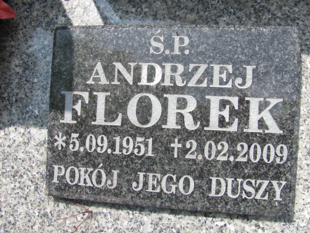 Andrzej Florek 1951 Czarny Bór - Grobonet - Wyszukiwarka osób pochowanych